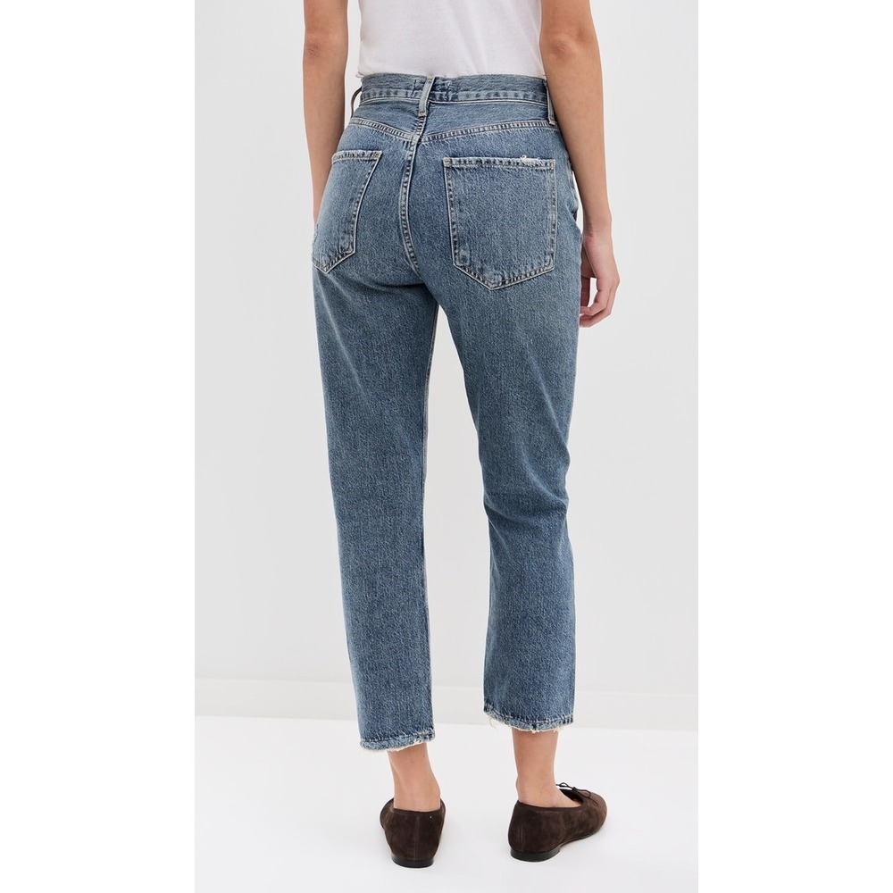 AGOLDE Riley High Rise Straight Crop Jeans Light Wash Button Fly 30 - Picture 2 of 13